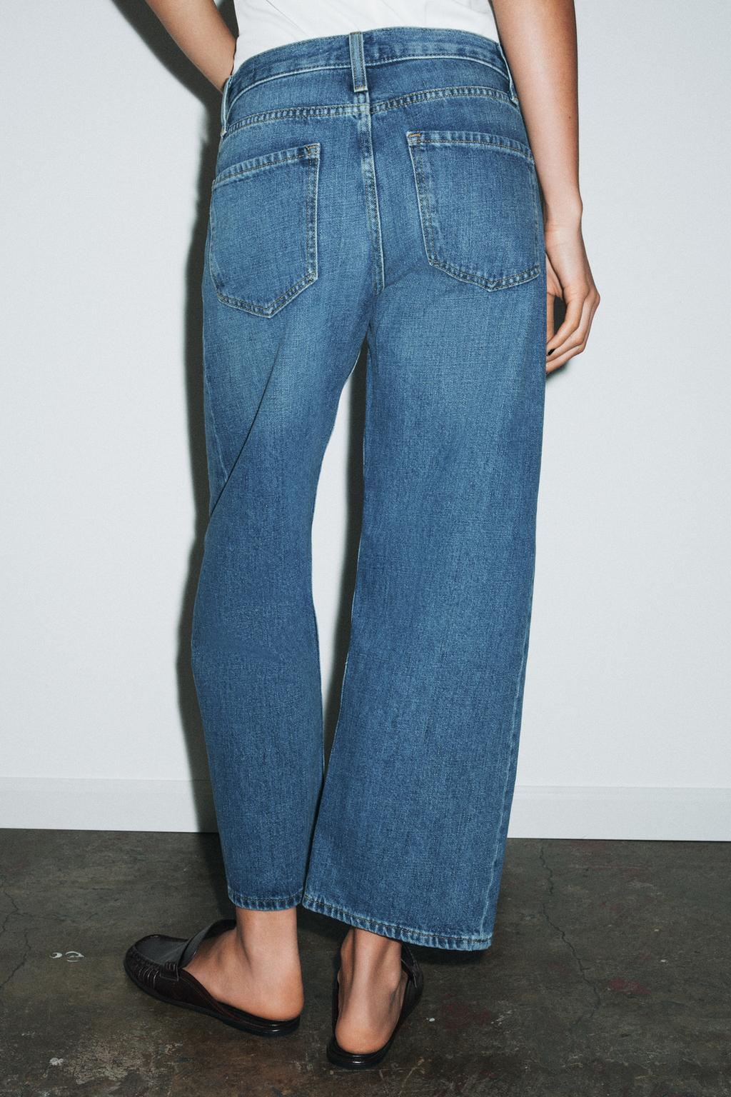 УКОРОЧЕННЫЕ ДЖИНСЫ RELAXED СО СРЕДНЕЙ ПОСАДКОЙ — ZW COLLECTION