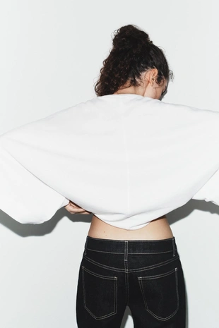 Свободная хлопковая футболка- Заказать в России