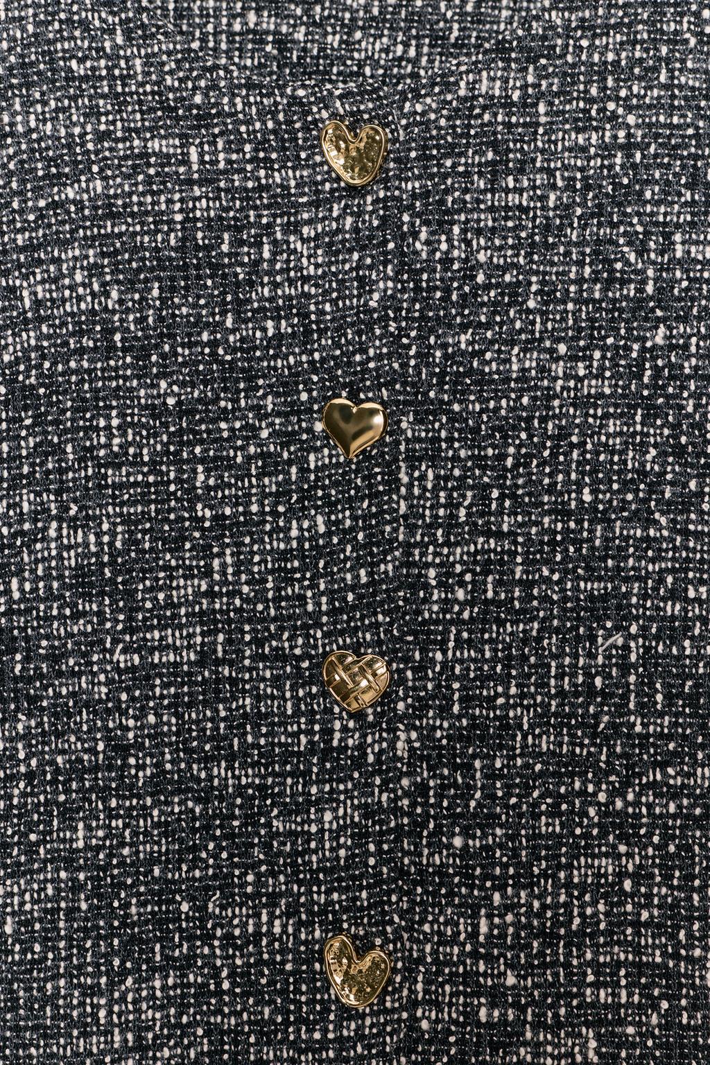 ТОП-ЖИЛЕТ ИЗ РЕЛЬЕФНОЙ ТКАНИ С ПУГОВИЦАМИ