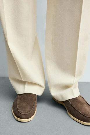 Кожаные лоферы без задника