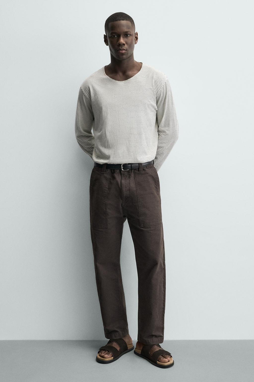 КОЖАНЫЕ САНДАЛИИ С ДВУМЯ РЕМЕШКАМИ