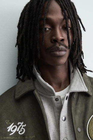 Бомбер из искусственной замши- Заказать в России