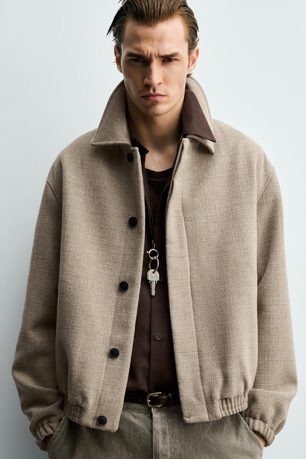 КУРТКА REGULAR FIT С РЕЛЬЕФНОЙ ТКАНЬЮ