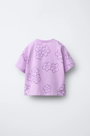 Футболка с цветочным принтом- Заказать в России