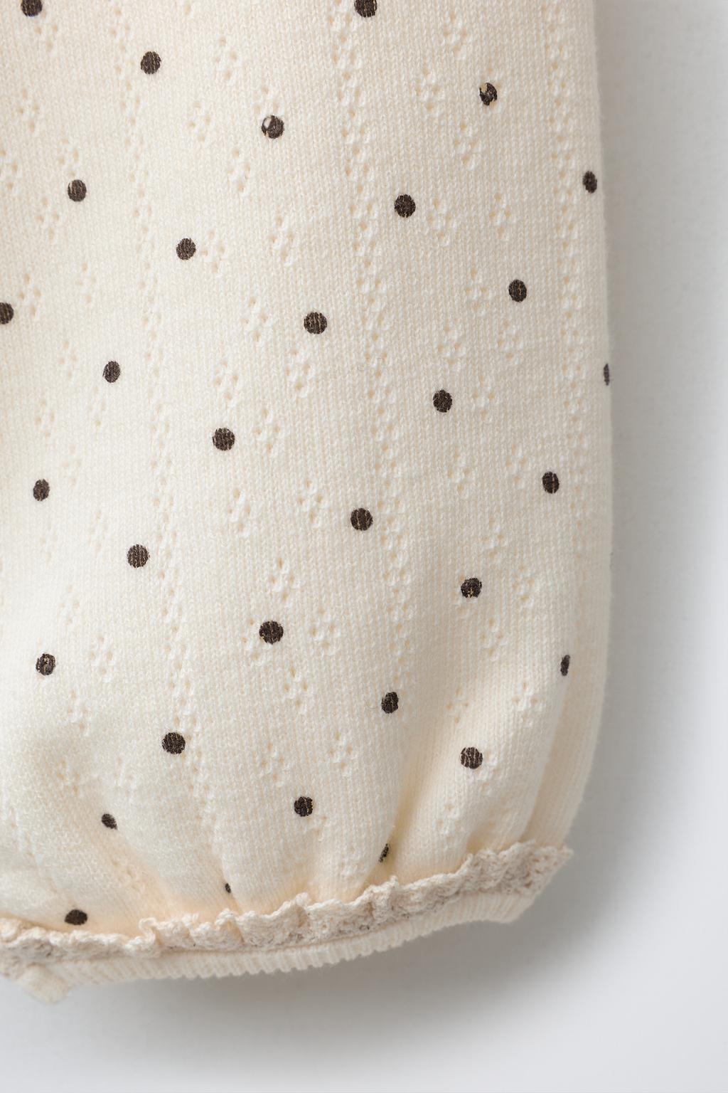 ТРИКОТАЖНЫЕ БРЮКИ В ГОРОШЕК