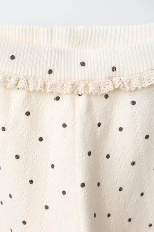 Трикотажные брюки в горошек- Заказать в России