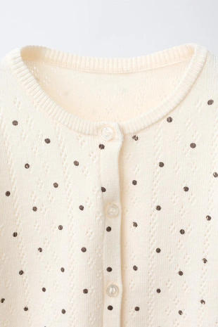 Кардиган в горошек- Заказать в России