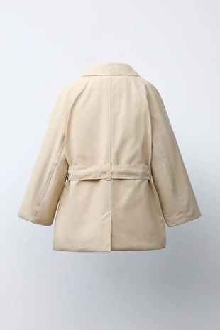 Утепленный тренч с поясом- Заказать в России