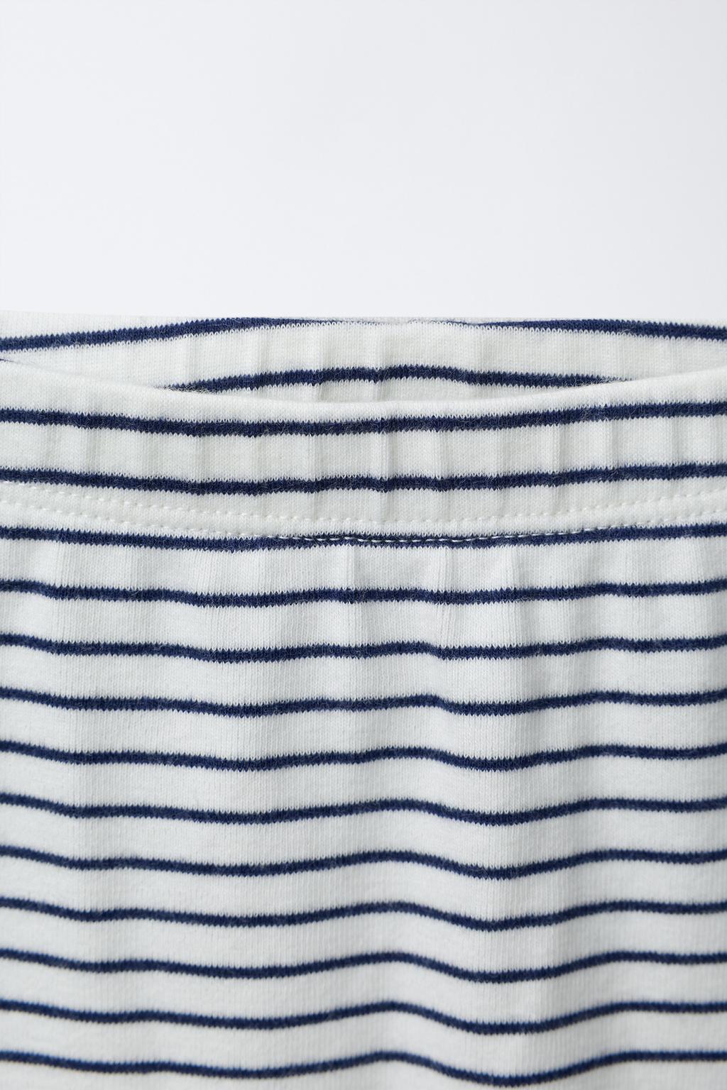 КОМПЛЕКТ ИЗ БОДИ И ЛЕГИНСОВ В ПОЛОСКУ С ПРИНТОМ «ЩЕНКИ»