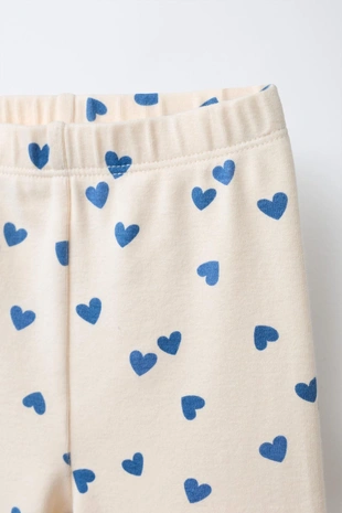 Комплект из толстовки и легинсов с вышитыми сердцами- Заказать в России