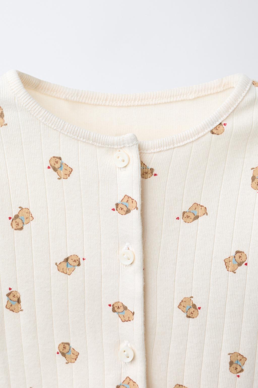 КОМПЛЕКТ ИЗ КУРТКИ, БОДИ И ЛЕГГИНСОВ С ПРИНТОМ «СОБАКИ»