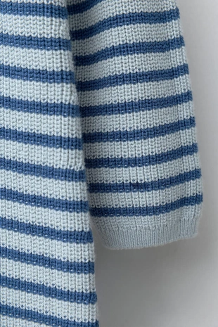 Комбинезон в полоску с вышитой надписью- Заказать в России