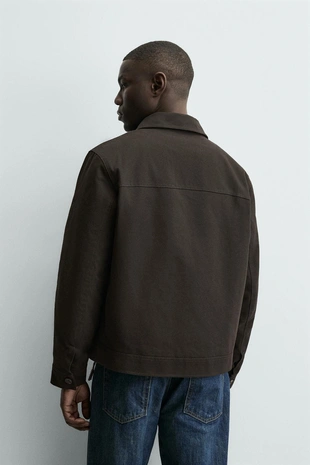 Стеганая куртка-рубашка с карманами- Заказать в России