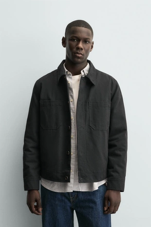 Стеганая куртка-рубашка с карманами