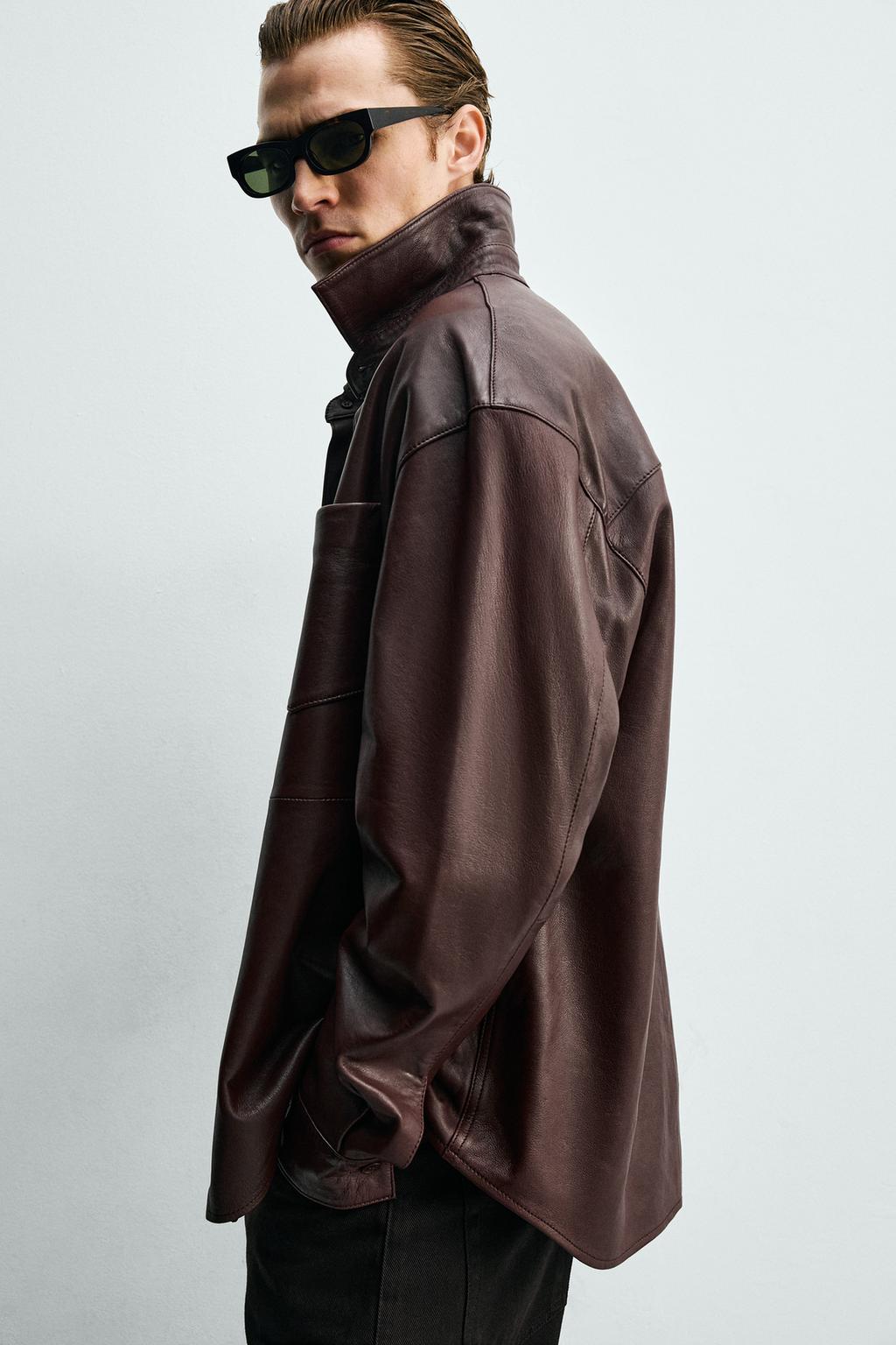 КУРТКА-РУБАШКА ИЗ КОЖИ