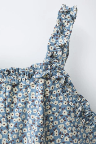 Длинный комбинезон с цветочным принтом- Заказать в России