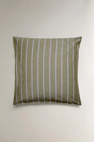 Подушка из хлопка в полоску- Заказать в России