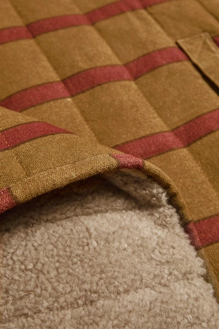 Плед для домашних питомцев в полоску с возможностью закатывания краев- Заказать в России