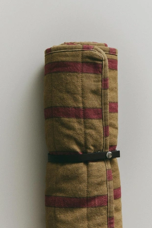 Плед для домашних питомцев в полоску с возможностью закатывания краев- Заказать в России