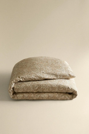 Покрывало из хлопка с атласной отделкой MORRIS & CO. с цветочным узором- Заказать в России