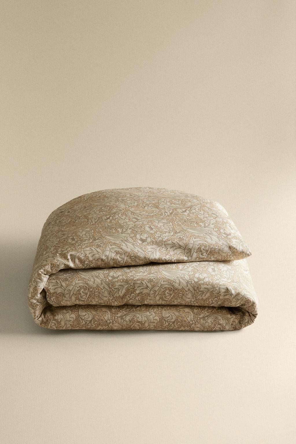 Покрывало из хлопка с атласной отделкой morris & co. с цветочным узором