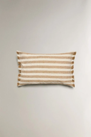 Чехол на подушку в полоску- Заказать в России