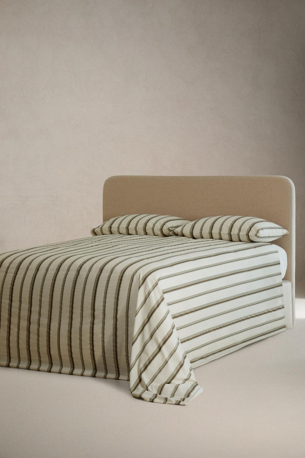 Полосатое покрывало из перкаля (300 нитей)