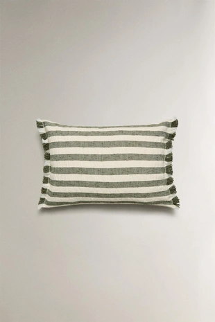 Чехол на подушку в полоску- Заказать в России