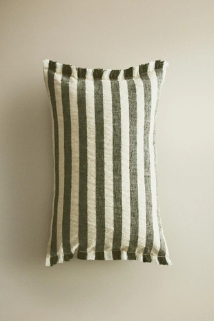 Чехол на подушку в полоску- Заказать в России