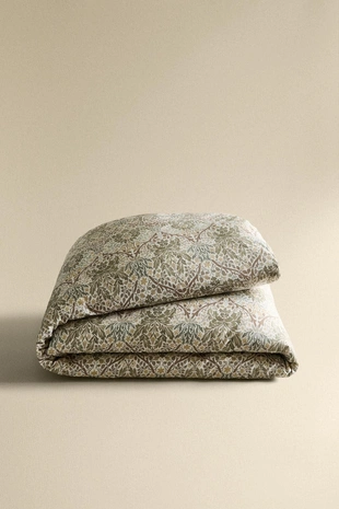 Покрывало из хлопка с сатиновой отделкой MORRIS & CO. LEAVES- Заказать в России