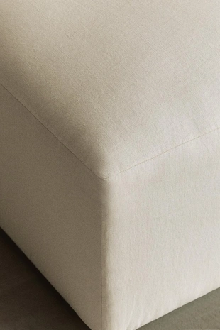 Пуф с съемным чехлом из мятого льна- Заказать в России