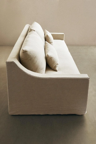 Диван с съемным чехлом из выстиранного льна- Заказать в России