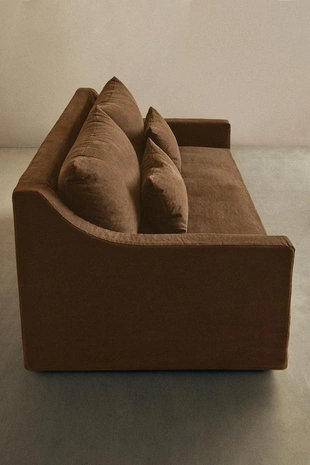 Диван с съемным чехлом из вымытого льна- Заказать в России