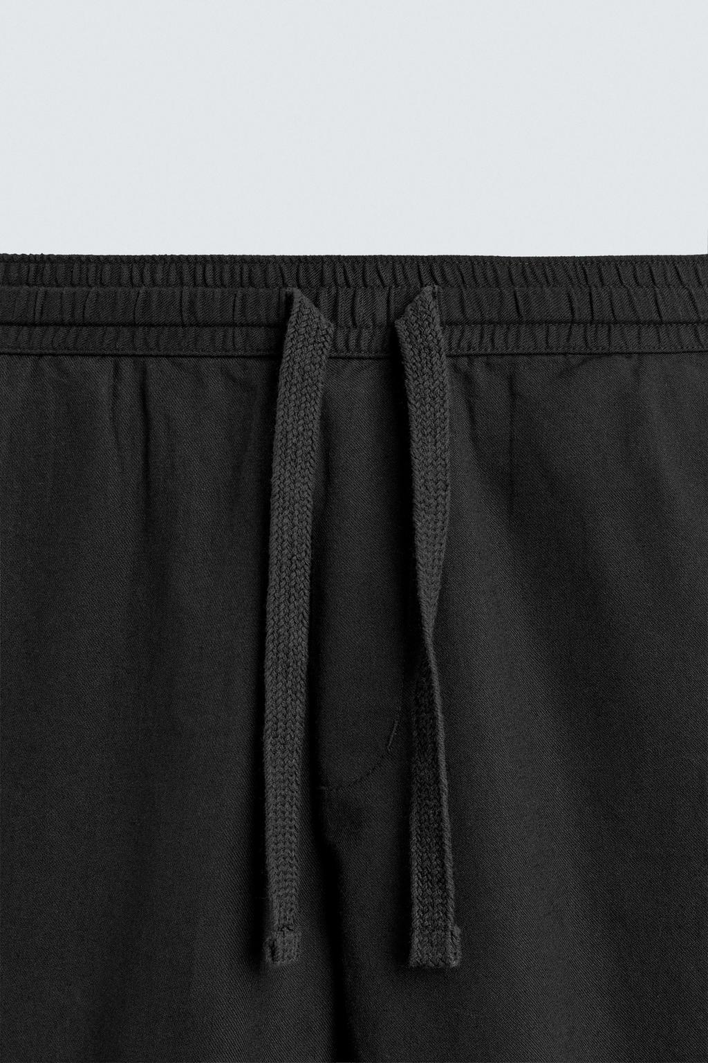 Хлопково-ленщиковые брюки свободного кроя