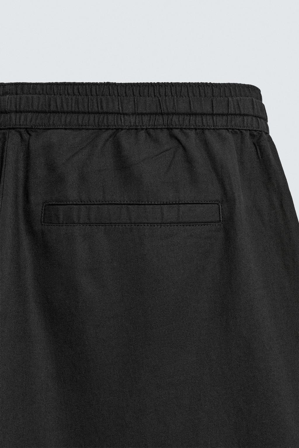 Хлопково-ленщиковые брюки свободного кроя