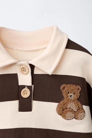 Толстовка поло в полоску- Заказать в России