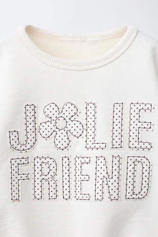 Толстовка с текстовым принтом в горошек- Заказать в России