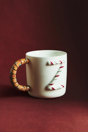 Детский кружка из керамики с буквой Z на рождество- Заказать в России