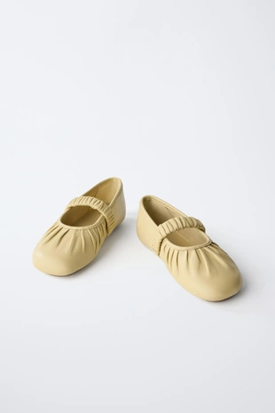 Yellow | 6542/730/300 - Zara Кожаные балетки