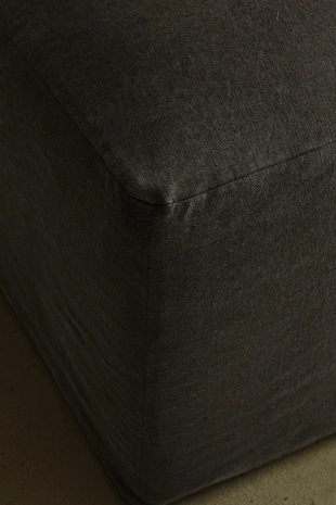 Пуф с съемным чехлом из мятого льна- Заказать в России