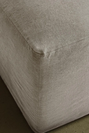 Пуф с съемным чехлом из мятого льна- Заказать в России