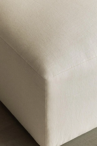 Пуф с съемным чехлом из мятого льна- Заказать в России