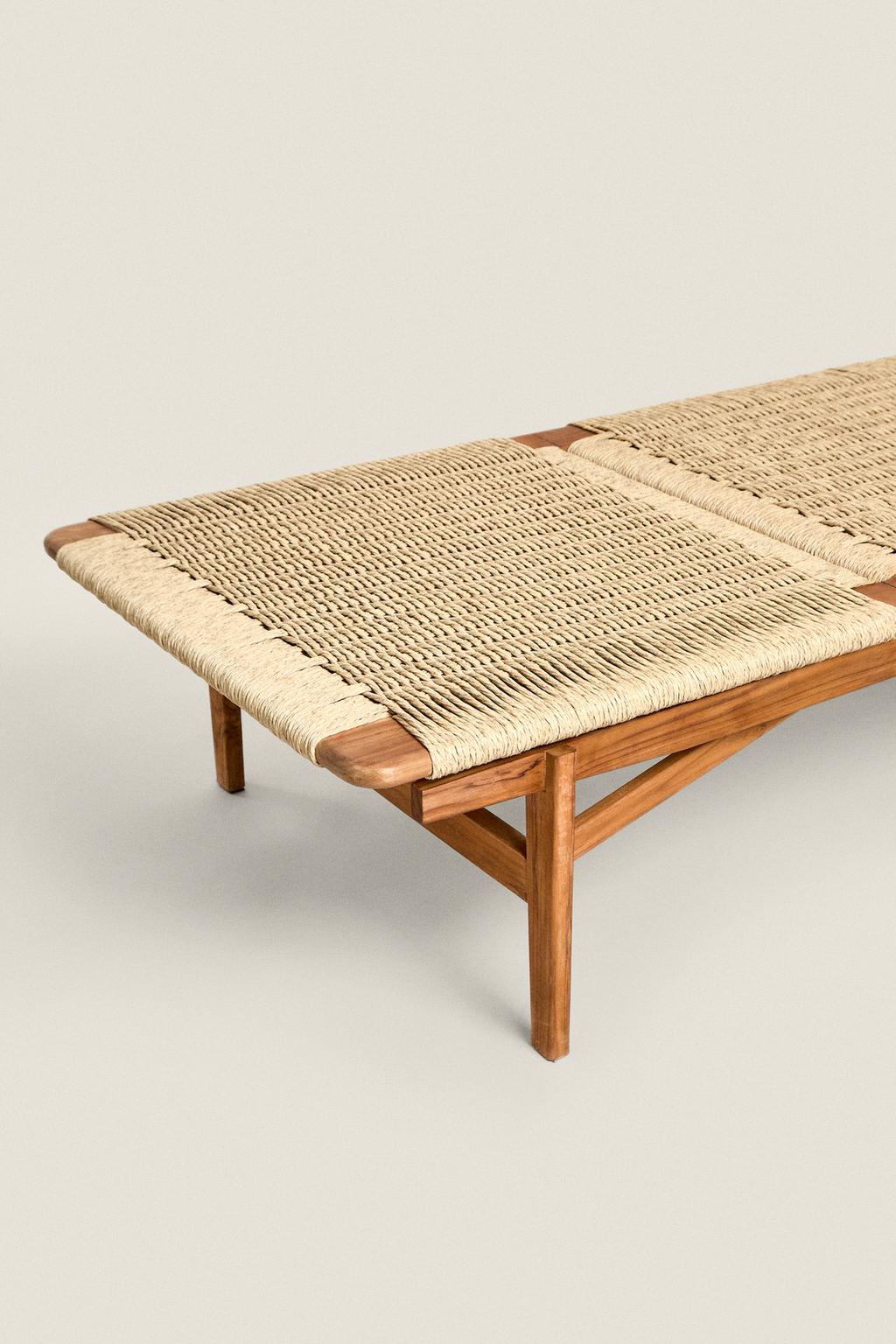 Лежак для улицы из тика