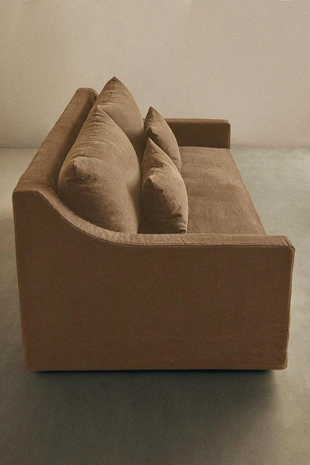 Диван с съемным чехлом из выстиранного льна- Заказать в России