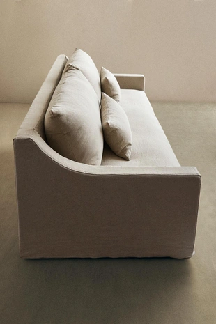 Диван с съемным чехлом из вымытого льна- Заказать в России