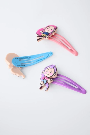 Набор из трех заколок для волос KPOP DEMON HUNTERS™ NETFLIX ©- Заказать в России