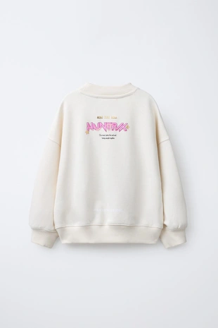Ecru | 0208/600/712 - Zara Толстовка с принтом KPOP DEMON HUNTERS™ NETFLIX ©