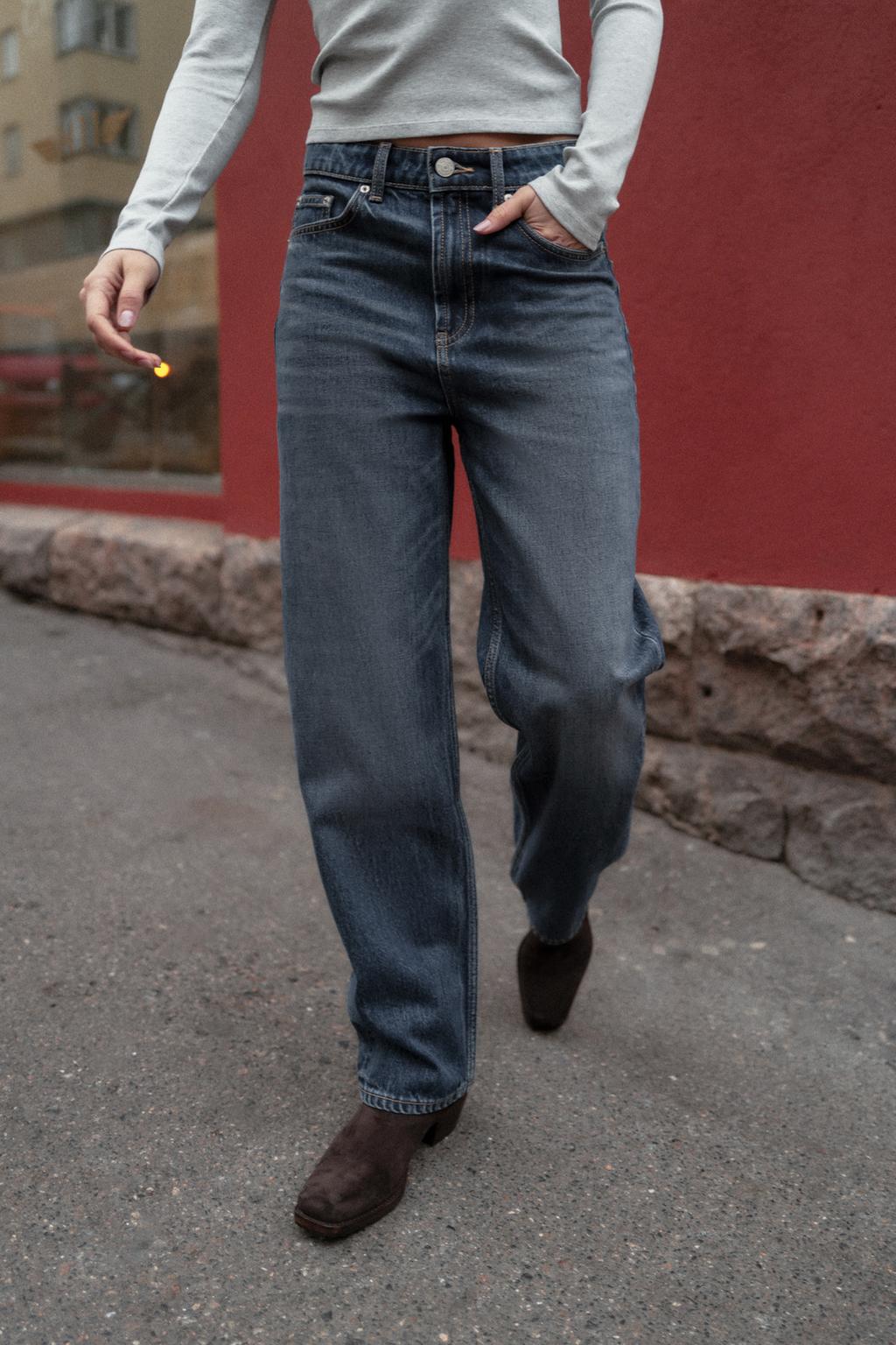 ДЖИНСЫ TRF MOM FIT С ВЫСОКОЙ ПОСАДКОЙ