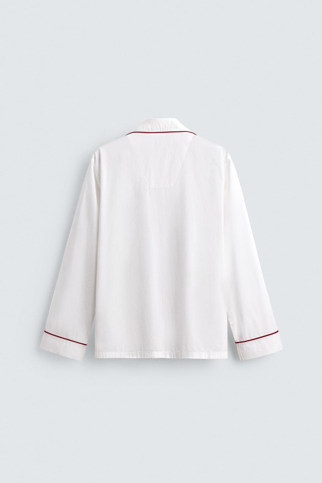 КОМПЛЕКТ ПИЖАМЫ С КОНТРАСТНОЙ ОТДЕЛКОЙ