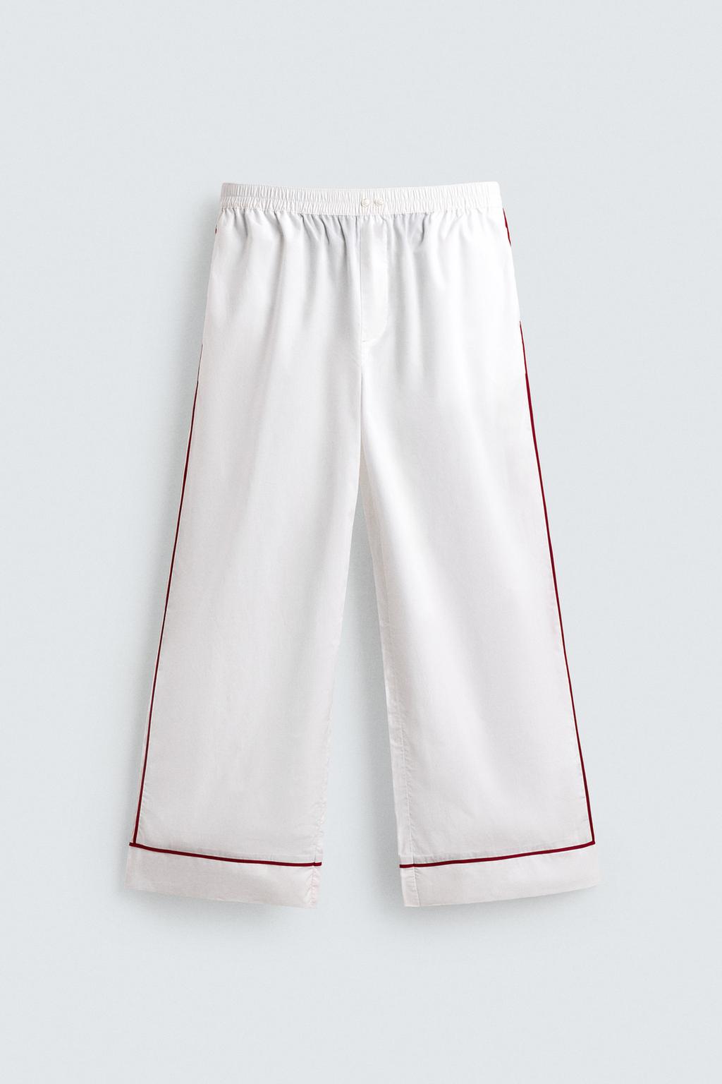 КОМПЛЕКТ ПИЖАМЫ С КОНТРАСТНОЙ ОТДЕЛКОЙ